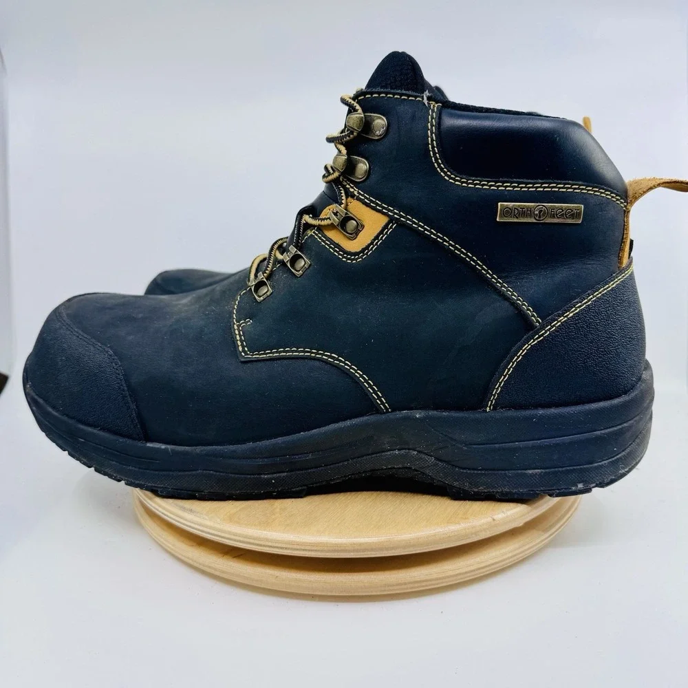 Orthofeet Granite 681 Men's 14 4E Extra Wide Composite Toe Work Boots Black